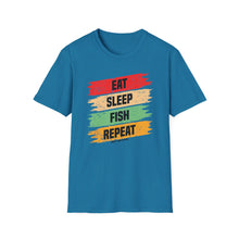 Load image into Gallery viewer, Eat, Sleep, Fish, Repeat Official Credit Card Captain Softstyle T-Shirt