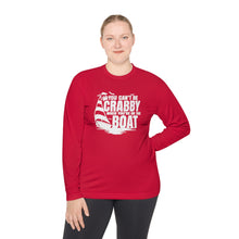 Load image into Gallery viewer, You Can't Be Crabby on The Boat Credit Card Captain Long Sleeve Tee