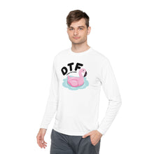 Load image into Gallery viewer, DTF Down To Float Flamingo Floatie Funny Lightweight Long Sleeve Tee