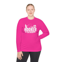 Load image into Gallery viewer, I'm a Hooker on the Weekends Bass Design Funny Credit Card Captain Long Sleeve Tee