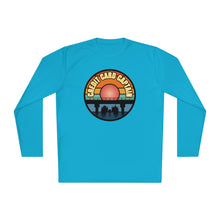 Load image into Gallery viewer, Sunset Under The Bridge Pontoon Dispensor Official Credit Card Captain Long Sleeve Tee