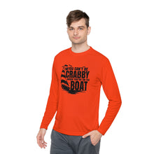 Load image into Gallery viewer, You Can't Be Crabby on The Boat Credit Card Captain Long Sleeve Tee