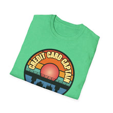 Load image into Gallery viewer, Sunset Under The Bridge Pontoon Dispensor Official Credit Card Captain Softstyle T-Shirt