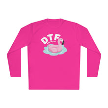 Load image into Gallery viewer, DTF Down To Float Flamingo Floatie Funny Lightweight Long Sleeve Tee