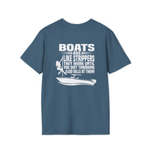 Load image into Gallery viewer, Boats Are Like Strippers Funny Official Credit Card Captain- T-Top Design Softstyle T-Shirt