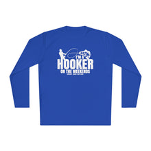 Load image into Gallery viewer, I'm a Hooker on the Weekends Redfish Design Funny Credit Card Captain Long Sleeve Tee
