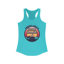 Load image into Gallery viewer, Nobody Likes a Ramp Camper Official Credit Card Captain Women's Racerback Tank