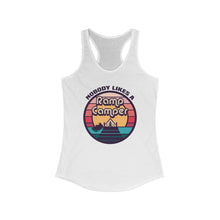 Load image into Gallery viewer, Nobody Likes a Ramp Camper Official Credit Card Captain Women's Racerback Tank