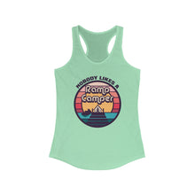 Load image into Gallery viewer, Nobody Likes a Ramp Camper Official Credit Card Captain Women's Racerback Tank