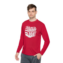 Load image into Gallery viewer, You Can't Be Crabby on The Boat Credit Card Captain Long Sleeve Tee