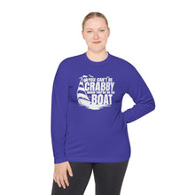 Load image into Gallery viewer, You Can't Be Crabby on The Boat Credit Card Captain Long Sleeve Tee