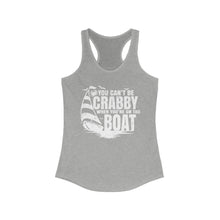 Load image into Gallery viewer, You Can't Be Crabby on The Boat Credit Card Captain Women's Racerback Tank
