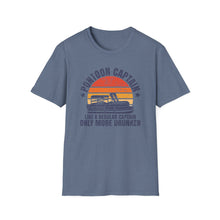 Load image into Gallery viewer, Pontoon Captain, Like a Regular Captain Only More Drunker Funny Credit Card Captain Softstyle T-Shirt