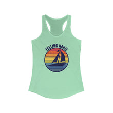 Load image into Gallery viewer, Feeling Nauti Sailboat Official Credit Card Captain Women's Racerback Tank