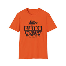 Load image into Gallery viewer, CAUTION! Student Boater! Official Credit Card Captain Funny Softstyle T-Shirt