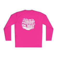 Load image into Gallery viewer, You Can't Be Crabby on The Boat Credit Card Captain Long Sleeve Tee