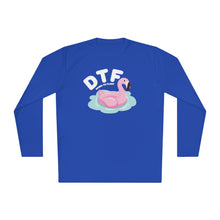 Load image into Gallery viewer, DTF Down To Float Flamingo Floatie Funny Lightweight Long Sleeve Tee