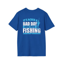 Load image into Gallery viewer, It's Never a Bad Day When You're Fishing Marlin Design Official CCC Softstyle T-Shirt