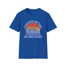 Load image into Gallery viewer, Pontoon Captain, Like a Regular Captain Only More Drunker Funny Credit Card Captain Softstyle T-Shirt
