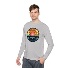 Load image into Gallery viewer, Sunset Under The Bridge Pontoon Dispensor Official Credit Card Captain Long Sleeve Tee