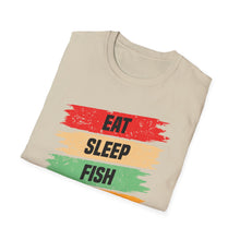 Load image into Gallery viewer, Eat, Sleep, Fish, Repeat Official Credit Card Captain Softstyle T-Shirt