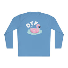 Load image into Gallery viewer, DTF Down To Float Flamingo Floatie Funny Lightweight Long Sleeve Tee