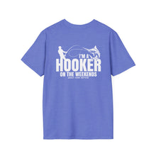 Load image into Gallery viewer, I'm a Hooker on the Weekends Marlin Design Funny Credit Card Captain Softstyle T-Shirt