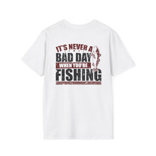 Load image into Gallery viewer, It's Never a Bad Day When You're Fishing Redfish Design Official CCC Softstyle T-Shirt