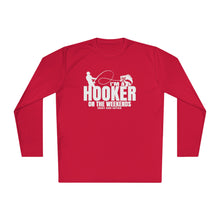 Load image into Gallery viewer, I'm a Hooker on the Weekends Bass Design Funny Credit Card Captain Long Sleeve Tee