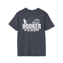 Load image into Gallery viewer, I'm a Hooker on the Weekends Redfish Design Funny Credit Card Captain Softstyle T-Shirt