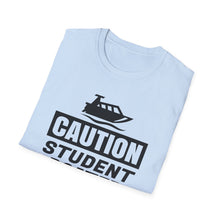 Load image into Gallery viewer, CAUTION! Student Boater! Official Credit Card Captain Funny Softstyle T-Shirt