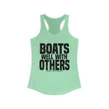 Load image into Gallery viewer, Boats Well With Others Official Credit Card Captain Women's Racerback Tank