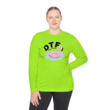 Load image into Gallery viewer, DTF Down To Float Flamingo Floatie Funny Lightweight Long Sleeve Tee