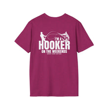 Load image into Gallery viewer, I'm a Hooker on the Weekends Marlin Design Funny Credit Card Captain Softstyle T-Shirt
