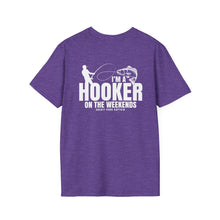 Load image into Gallery viewer, I'm a Hooker on the Weekends Redfish Design Funny Credit Card Captain Softstyle T-Shirt