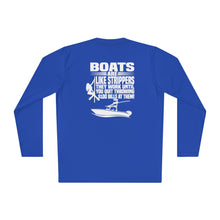 Load image into Gallery viewer, Boats Are Like Strippers Funny Official Credit Card Captain- Center Console Design with Rigging Long Sleeve Tee
