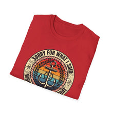 Load image into Gallery viewer, Sorry For What I Said While Docking the Boat Funny Credit Card Captain Softstyle T-Shirt