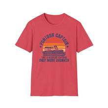 Load image into Gallery viewer, Pontoon Captain, Like a Regular Captain Only More Drunker Funny Credit Card Captain Softstyle T-Shirt