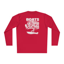 Load image into Gallery viewer, Boats Are Like Strippers Funny Official Credit Card Captain- Center Console Design with Rigging Long Sleeve Tee