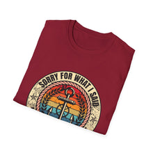 Load image into Gallery viewer, Sorry For What I Said While Docking the Boat Funny Official Credit Card Captain- T-Top Design Softstyle T-Shirt