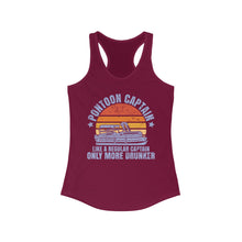Load image into Gallery viewer, Pontoon Captain, Like a Regular Captain Only More Drunker Funny Credit Card Captain Women's Racerback Tank