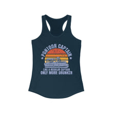 Load image into Gallery viewer, Pontoon Captain, Like a Regular Captain Only More Drunker Funny Credit Card Captain Women's Racerback Tank