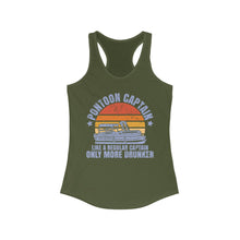Load image into Gallery viewer, Pontoon Captain, Like a Regular Captain Only More Drunker Funny Credit Card Captain Women's Racerback Tank