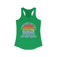 Load image into Gallery viewer, Pontoon Captain, Like a Regular Captain Only More Drunker Funny Credit Card Captain Women's Racerback Tank