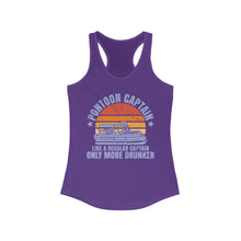 Load image into Gallery viewer, Pontoon Captain, Like a Regular Captain Only More Drunker Funny Credit Card Captain Women's Racerback Tank