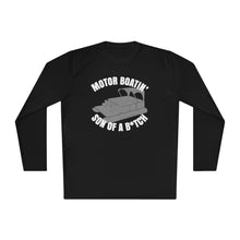 Load image into Gallery viewer, Motor Boatin' Son of a B*tch Funny Credit Card Captain Long Sleeve Tee