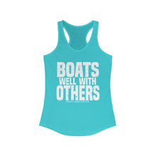 Load image into Gallery viewer, Boats Well With Others Official Credit Card Captain Women's Racerback Tank
