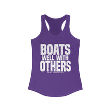 Load image into Gallery viewer, Boats Well With Others Official Credit Card Captain Women's Racerback Tank