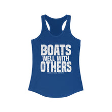 Load image into Gallery viewer, Boats Well With Others Official Credit Card Captain Women's Racerback Tank