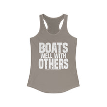 Load image into Gallery viewer, Boats Well With Others Official Credit Card Captain Women's Racerback Tank